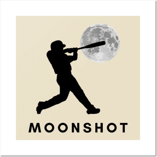 Moonshot- a towering homerun baseball design Posters and Art